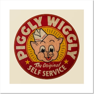 Retro Red Piggly Wiggly Posters and Art